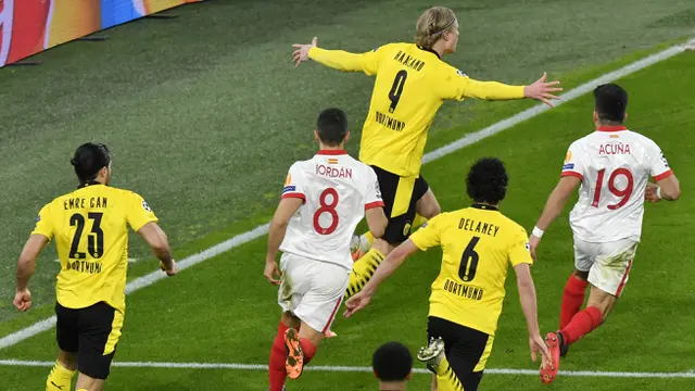 FOTO: Momen Usil Erling Haaland, Ledek Kiper Hingga Dikejar Pemain Sevilla