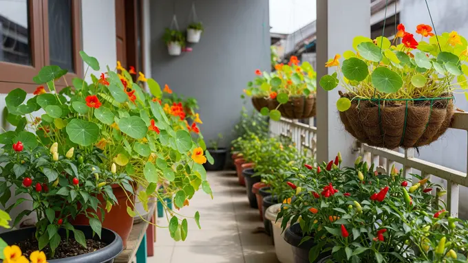 Tanaman Nasturtium Sebagai Pendamping Cabai yang Cocok untuk Teras Rumah