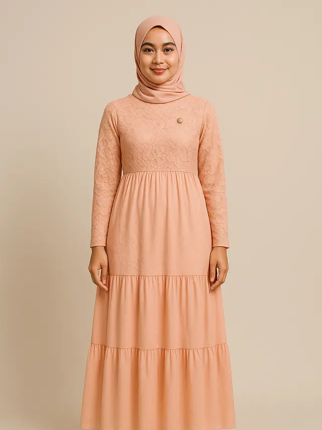 Gamis Brokat Rempel Bawah (Foto: ChatGPT)