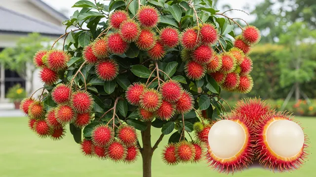 Jenis Pohon Rambutan Mini yang Cocok untuk Halaman Rumah (Image by Gemini AI)