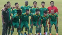 Sriwijaya FC saat melawan Badak Lampung FC. (Bola.com/Vincentius Atmaja)