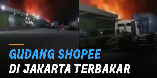 VIDEO: Viral Gudang Shopee Di Jakarta Terbakar