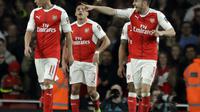 Aaron Ramsey cetak gol terakhir saat Arsenal gasak Lincoln City di perempat final Piala FA (AP Photo/Matt Dunham)