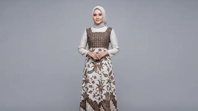 Dress Linen Batik Print Klasik