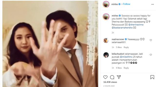Mira Lesmana bahagia liat pernikahan Sherina Munaf dan Baskara Mahendra