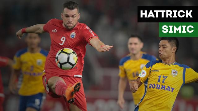 Marko Simic mencetak tiga gol saat Persija Jakarta mengalahkan Tampines Rovers 4-1.