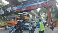 Pengakuan Sopir Truk Angkut Alat Berat Tersangkut JPO Tendean