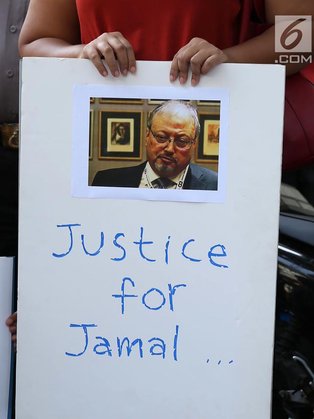 Kecam Hilangnya Jamal Khashoggi, Jurnalis Unjuk Rasa di Kedubes Saudi