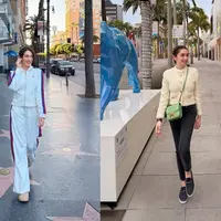 Intip penampilan Angel Karamoy dengan padu padan jaket bernuansa pastel saat liburan di Amerika Serikat (@therealangelkaramoy)