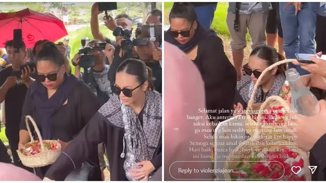 6 Potret Suasana di Rumah Duka Stevie Agnecya hingga Dimakamkan, Ramai Pelayat