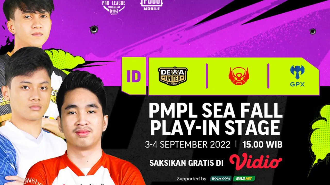 Saksikan, Live Streaming PMPL SEA Fall 2022 Babak Play In di Vidio, 3-4 September 2022