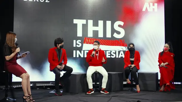 Atta Halilintar bersama dengan Aurel Hermansyah dan Krisdayanti