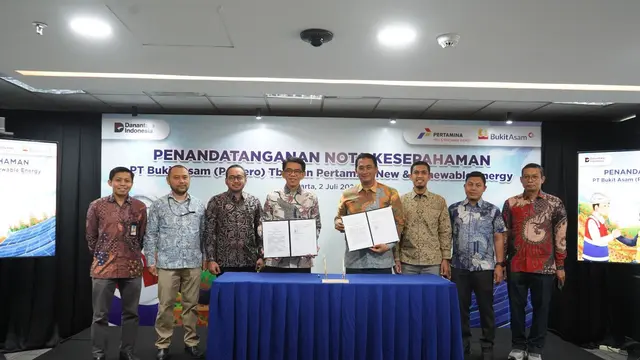 Pertamina NRE dan PTBA menyepakati ruang lingkup kerja sama komprehensif yang dimulai dari tahap identifikasi lokasi dan dilanjutkan dengan studi kelayakan (feasibility study) dari aspek teknis maupun finansial.