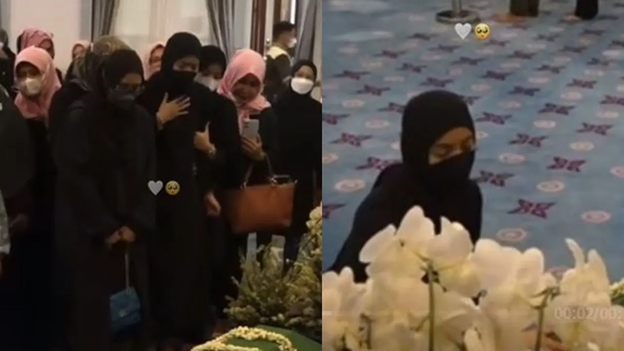 6 Momen Nabila Ishma Akhirnya Bertemu dengan Jenazah Eril, Duduk Lemas di Samping Peti