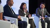 Menteri Komdigi (Komunikasi dan Digital) Meutya Hafid dalam forum Machines Can See 2025 di Dubai. (Dok: Komdigi)