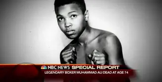 Legenda tinju dunia Muhhamad Ali meninggal pada usia 74 Tahun. Stasiun NBC menyiarkan, jika petinju yang lahir dengan nama Cassius Clay ini sejak beberapa tahun terakhir menjalani perawatan serius di rumah sakit akibat penyakit parkinson yang ia deri...