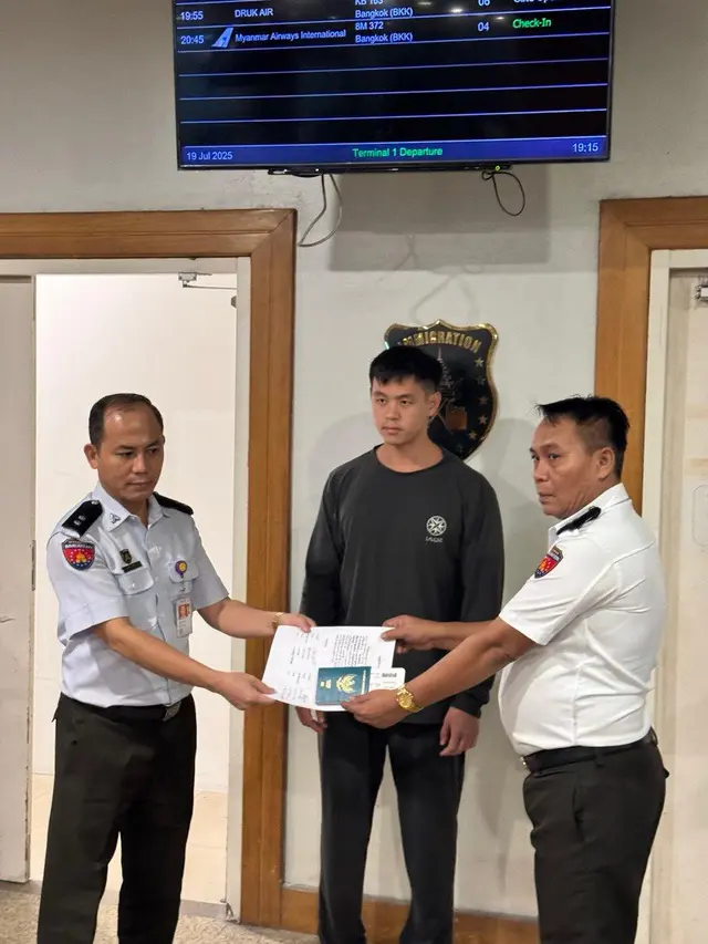 Arnold Putra, seorang WNI dibebaskan dari penahanan otoritas Myanmar.