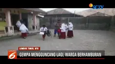 Lombok kembali diguncang gempa 4,6 magnitudo. Para siswa SD berhamburan keluar bangunan sekolah, bahkan beberapa di antaranya langsung dijemput orangtua mereka.