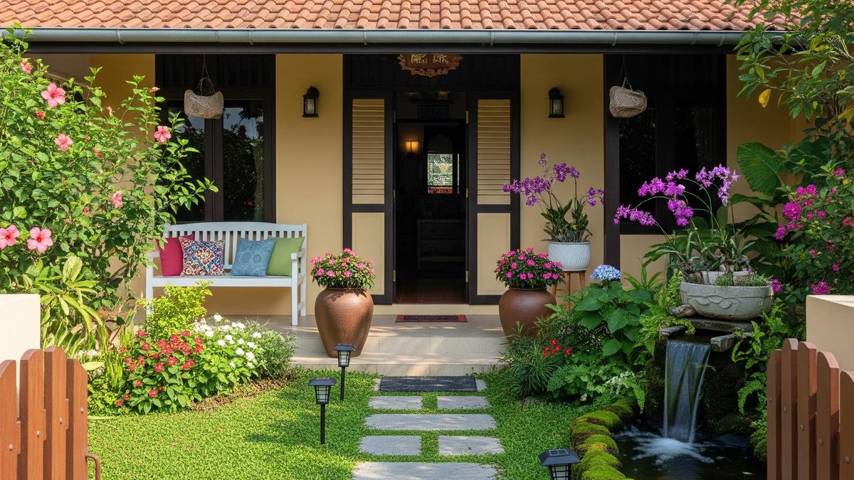 7 Model Halaman Depan Rumah Kampung Sederhana yang Bikin Tampak Lebih Elegan dan Asri