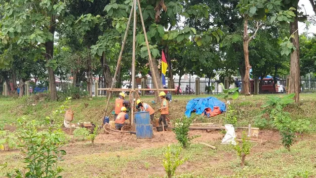 Lokasi pembangunan rumah susun (rusun) yang akan digunakan sebagai tempat tinggal eks pemulung dan tunawisma di Balai Karya Pangudi Luhur, Bekasi, Jawa Barat, Kamis (18/2/2021). (Dok Kementerian PUPR)