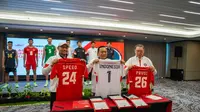 Ketua Umum PBVSI Komjen Pol (Purn) Imam Sudjarwo saat peluncuran jersey baru timnas voli Indonesia (Ist)