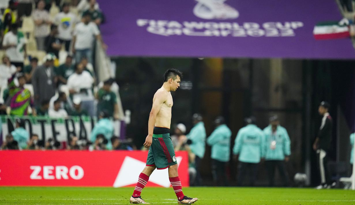 Timnas Meksiko harus mengangkat koper lebih dulu dari perhelatan akbar Piala Dunia 2022 di Qatar. (AP/Julio Cortez)