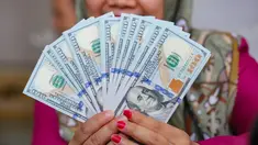 Karyawan menunjukkan lembaran uang Dolar AS di VIP Money Changer, Jakarta, Jumat (5/6/2026). (merdeka.com/Arie Basuki)
