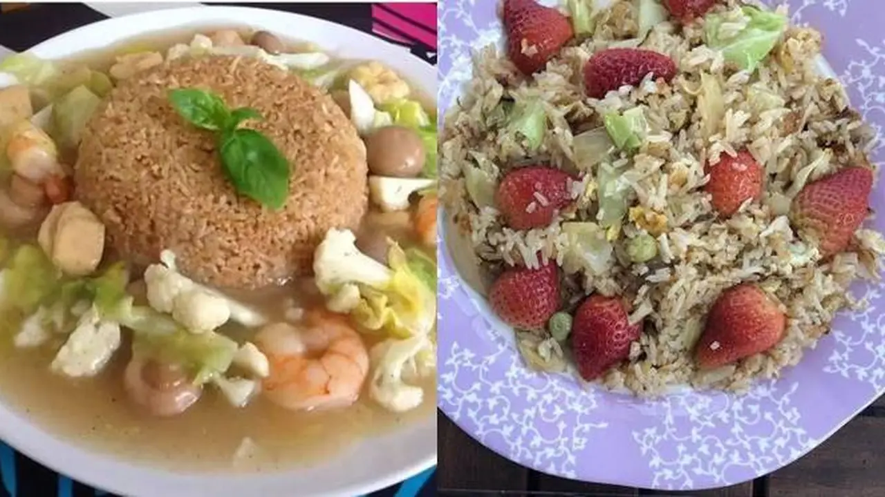 10 Potret Nyeleneh Orang Bikin Nasi Goreng, Ada Kuahnya