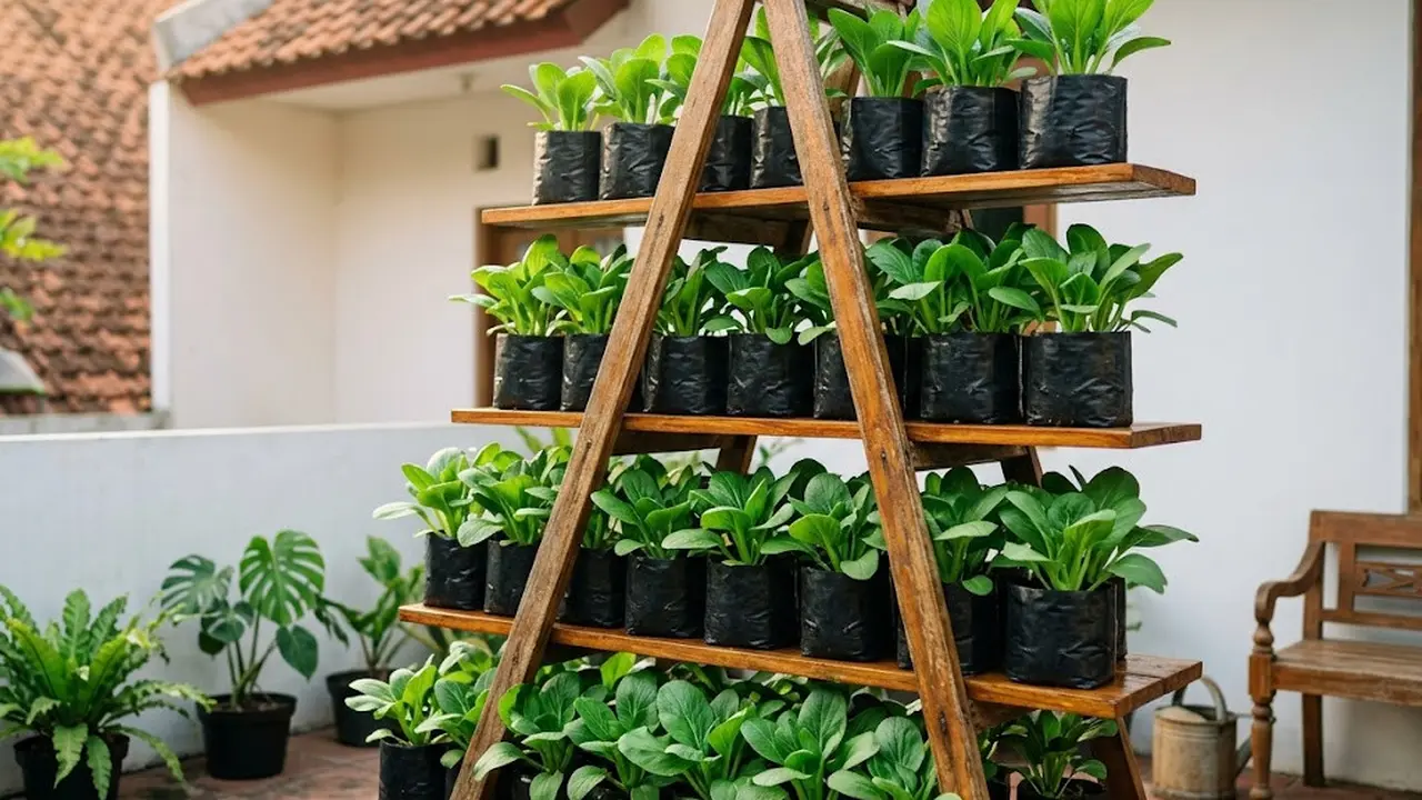 Model Rak Kebun Vertikal
