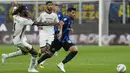 Menerima kunjungan Lecce, Nerazzurri menang dengan skor 2-0.  (AP Photo/Luca Bruno)