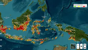 Sebaran Titik Api Karhutla di Kalimantan dan Sumsel Dalam 24 Jam Terakhir