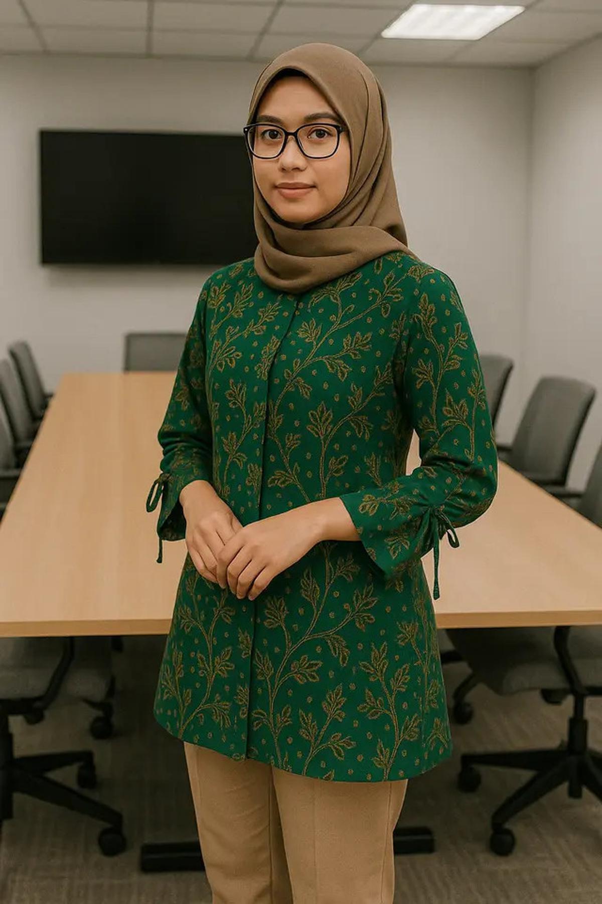 5 Model Baju Batik Tunik Kantor, Bikin Terlihat Berkelas Namun Kasual