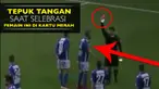 Video selebrasi unik Medi Dresevic pemain klub asal Swedia diganjar kartu merah karena bertepuk tangan di tribun penonton.