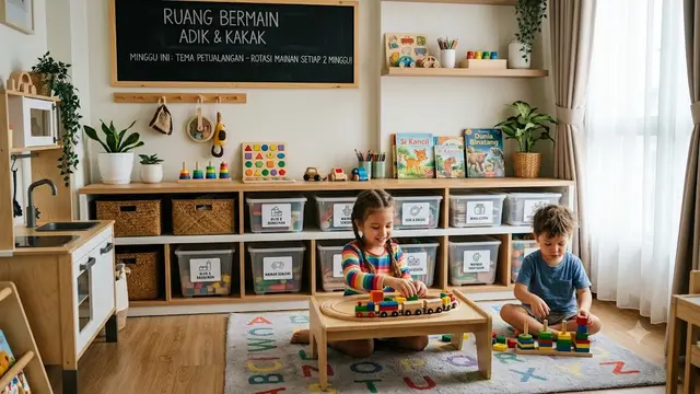 Tips Mendesain Ruang Bermain Indoor untuk Anak di Rumah Mungil/AI Generated