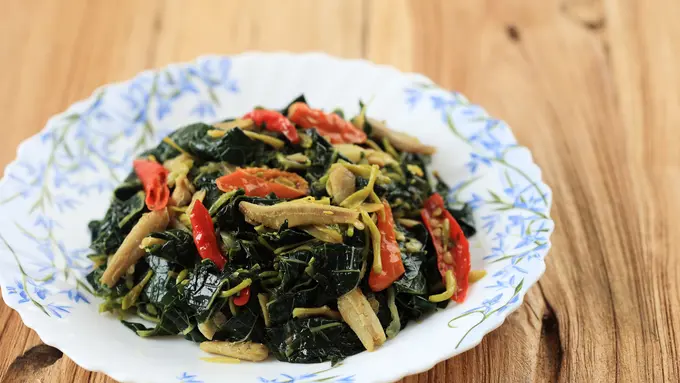 resep tumis daun pepaya teri