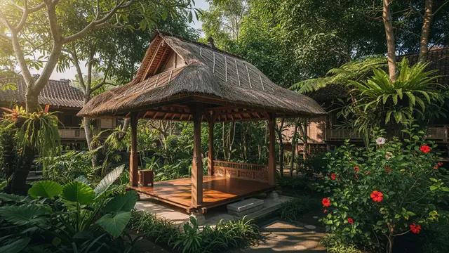 Model Pendopo Mungil untuk Rumah Kampung yang Adem/AI Generated