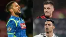 Raihan satu gol ke gawang SPAL membuat bintang muda Genoa, Krzysztof Piatek kembali memimpin daftar top scorer Serie A. hal tersebut membuat Ronaldo kembali turun ke peringkat dua. (Kolase Foto AFP)