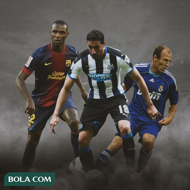 Ilustrasi - Eric Abidal, Jonas Gutierrez, Arjen Robben