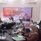 Wako-Wawako Palembang mengikuti video conference bersama Mendagri Tito Karnavian, untuk tahapan persiapan menuju New Normal (Dok. Humas Kominfo Palembang / Nefri Inge)