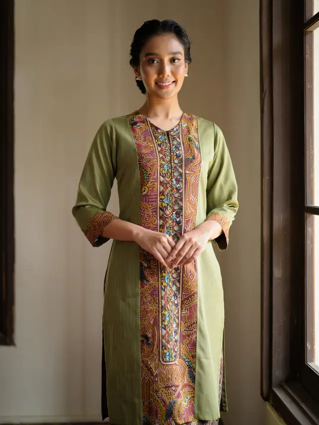 Model Baju Batik Kombinasi Kain Polos untuk Wanita Terbaru 2025