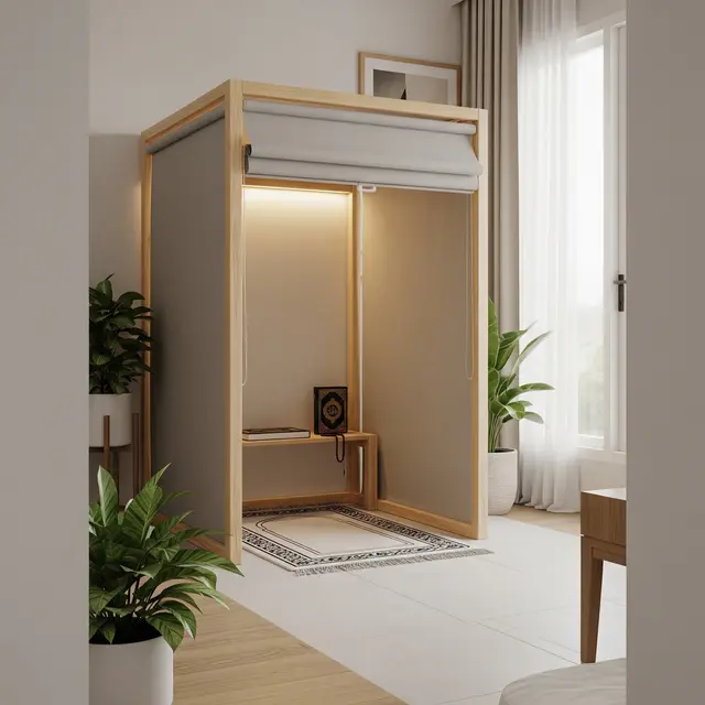 9 Desain Mushola Ukuran 1x1 di Dalam Rumah, Hadirkan Ketenangan Ibadah