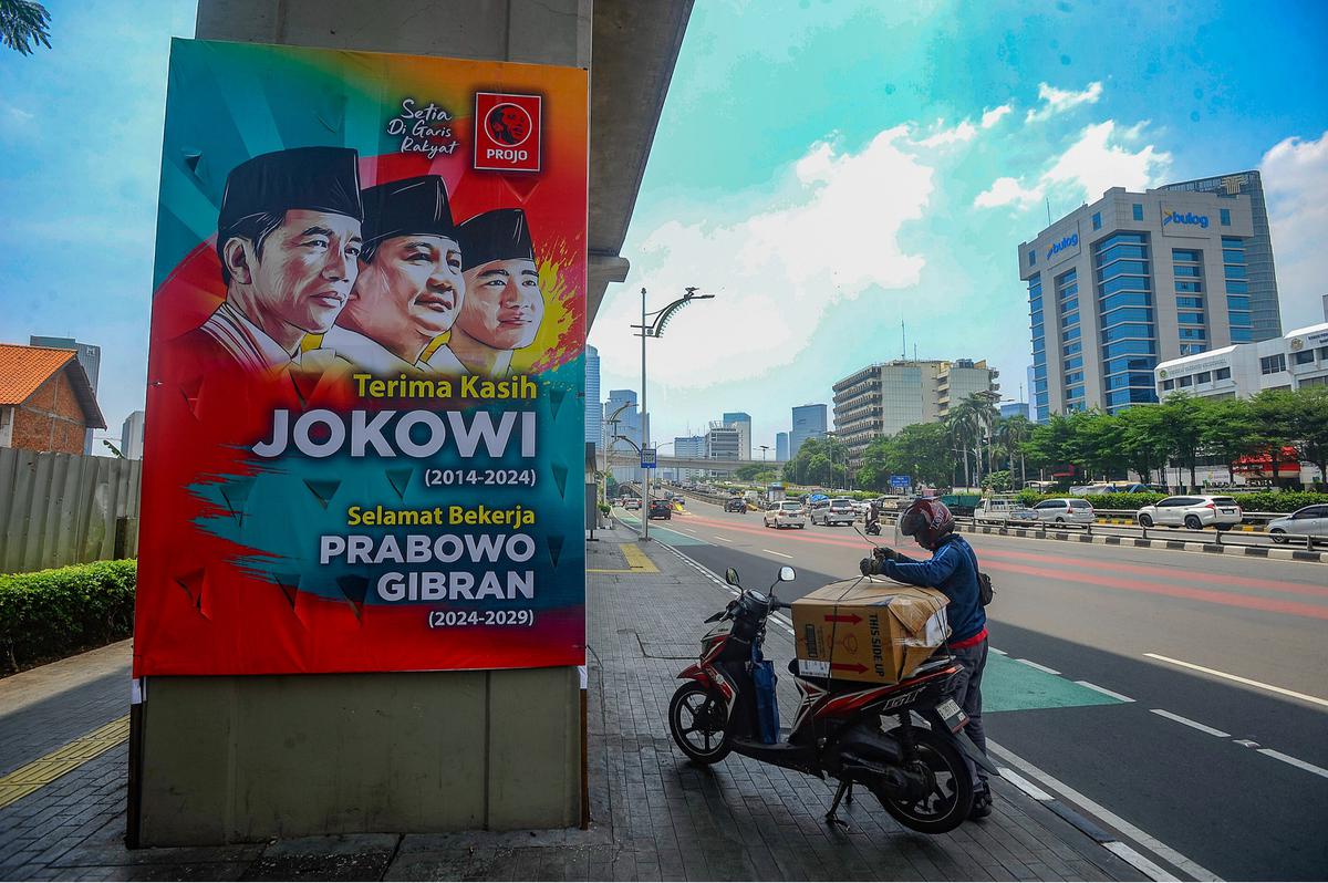 Baliho Terima Kasih Jokowi dan Selamat Bekerja Prabowo Menjamur di Jakarta