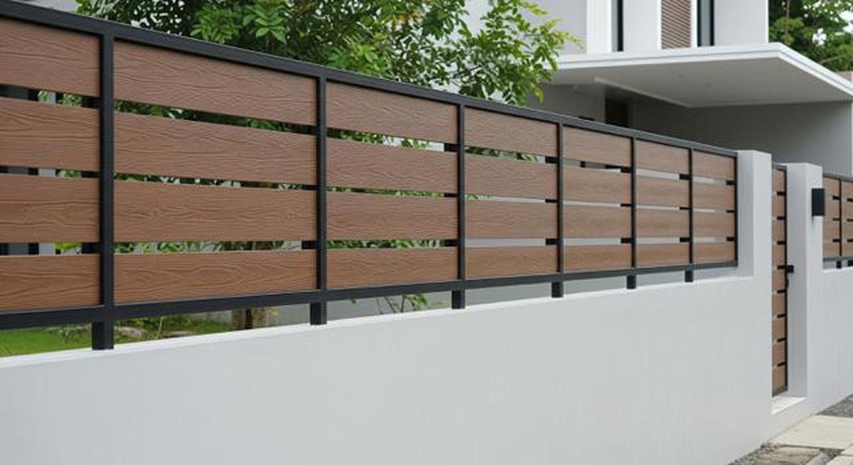 8 Model Pagar Besi dengan Dinding Beton Minimalis, Rumah Terlihat Rapi