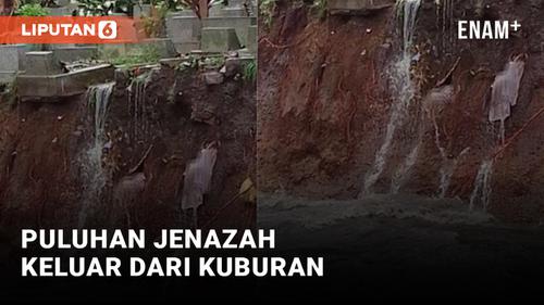 VIDEO: Merinding! Puluhan Jenazah Keluar dari Kuburan Usai Cuaca Buruk