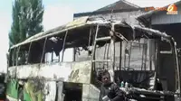 [VIDEO] Bus Terbakar di Grobogan, 1 Orang Tewas