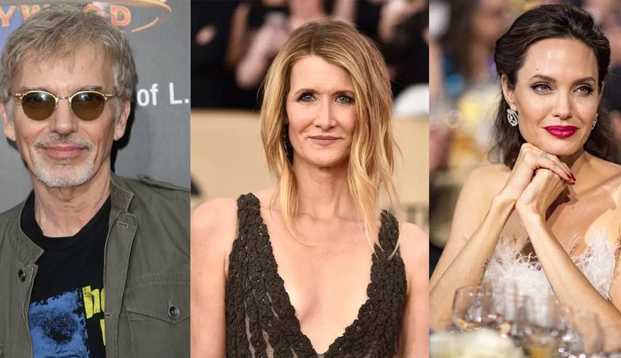 Billy Bob Thornton tinggal bersama Laura Dern. Saat Laura pergi untuk syuting sebuah film, Billy pun menikah dengan Angelina Jolie. (Getty Images/Cosmopolitan)