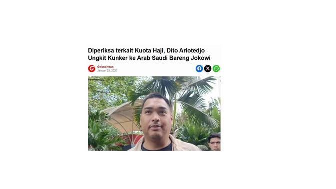 Cek fakta artikel mantan Menpora sebut Jokowi terima uang Rp 2 triliun dari Yaqut