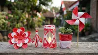 6 Kreasi Hiasan Merah Putih dari Gelas Bekas untuk Gang dan Halaman Rumah yang Unik dan Kreatif