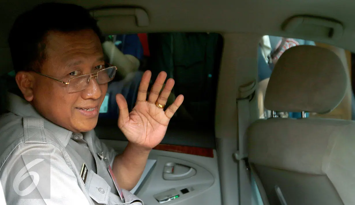 Jaksa Muda Pidana Khusus Kejagung, Widyopramono usai mengikuti sidang putusan praperadilan di PN Jaksel, Selasa (29/9).  PT. VSI memenangkan gugatan praperadilan melawan Kejagung dalam perkara penggeledahan 12 Agustus lalu. (Liputan6.com/Yoppy Renato)