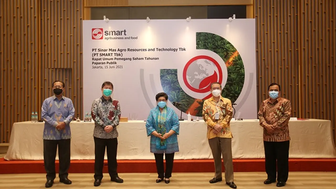 Jajaran direksi dan komisaris PT SMART Tbk (SMAR) pada Rapat Umum Pemegang Saham (RUPS) yang digelar pada Selasa, 15 Juni 2021. (Dok: PT Smart Tbk)